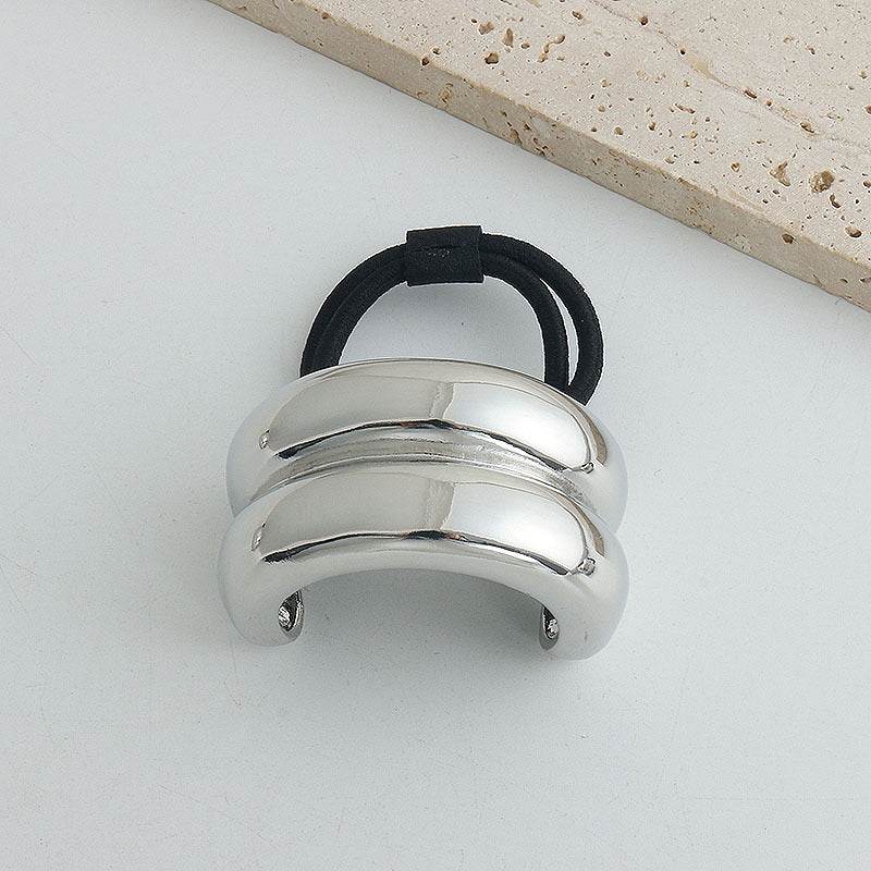 Minimally Sophisticated Metal Semi-circular Headband With A Sense Of Sophistication - Velora