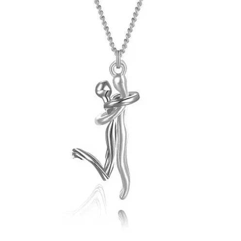 18K Love Hug Necklace Couple Anniversary Valentine's Day Gift Fashion Simple Temperament Clavicle Chain Pendant Necklace - Velora