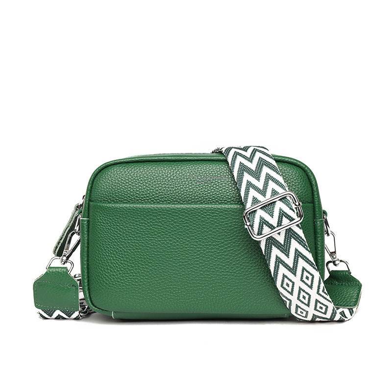 Fashion Shoulder Crossbody Bags With Rhombus Embroidered Wide Shoulder Strap Cute Small Square Bag Women - Velora