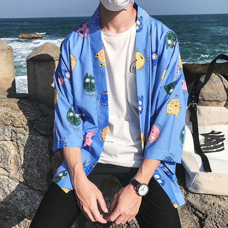 Chinese style seven-point sleeve robe cloak - Velora