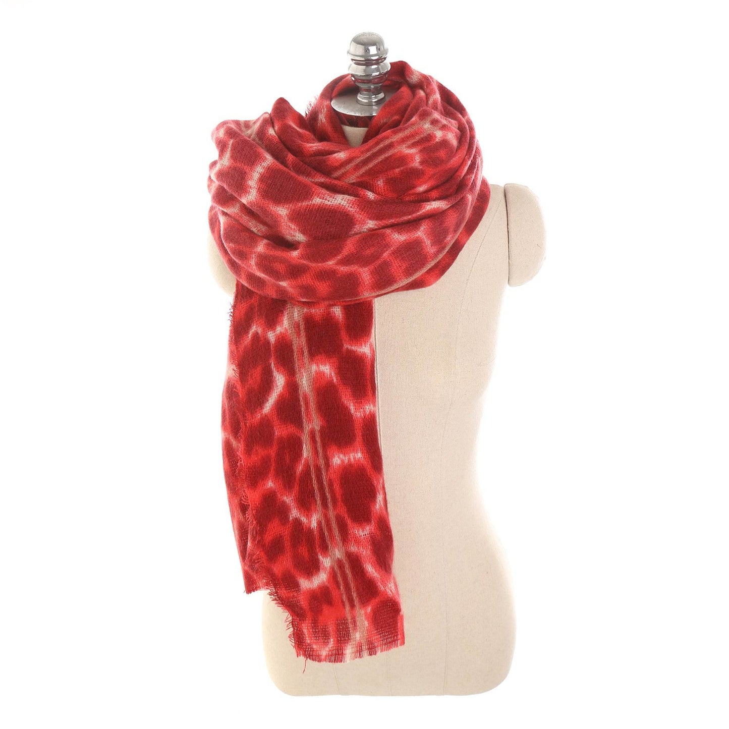 Leopard-print cashmere women's scarf shawl - Velora