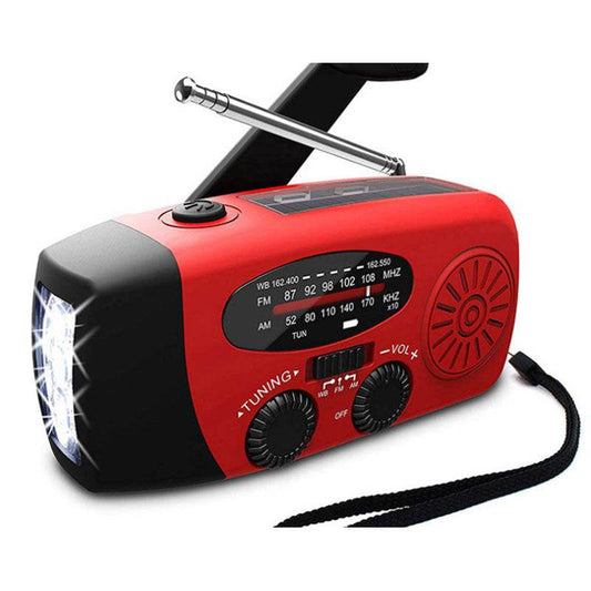 Solar Hand Crank USB charging radio flashlight - Velora