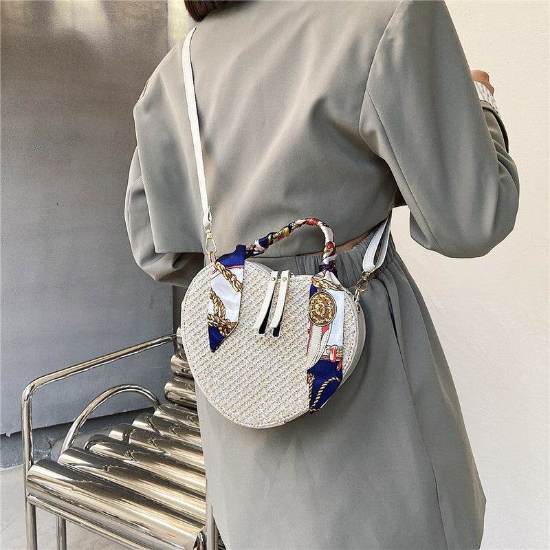 Straw Silk Scarf Spring Simple Shoulder Messenger Phone Bag - Velora