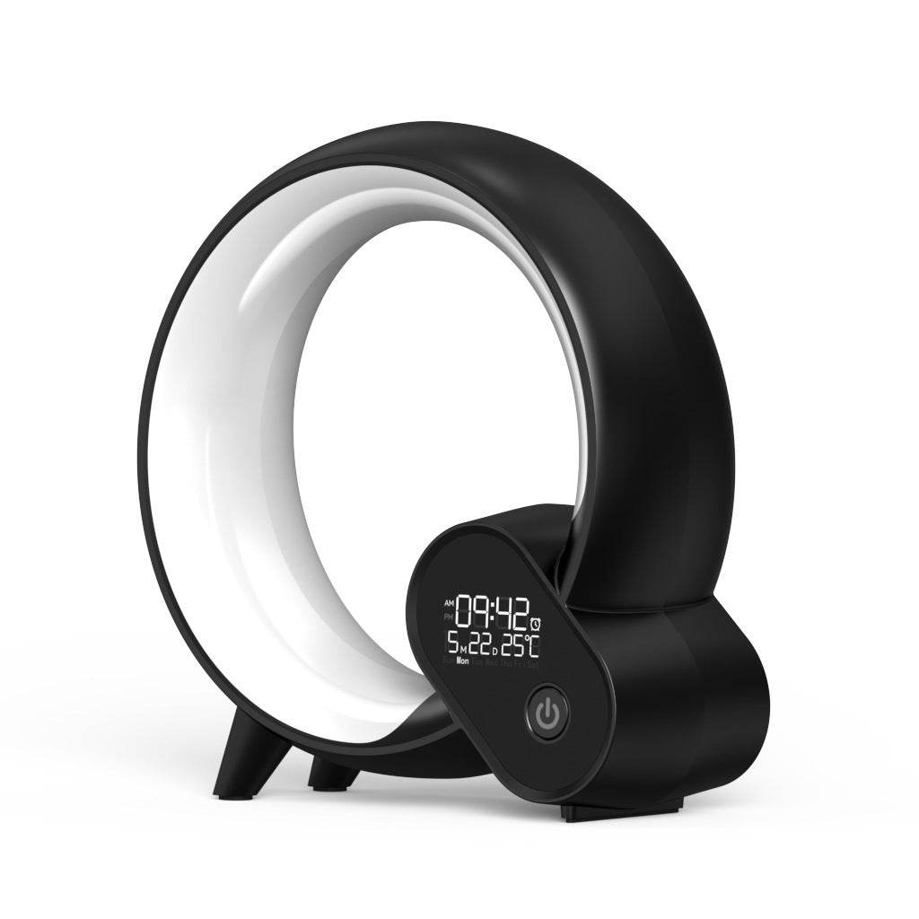 Creative Q Light Analog Sunrise Digital Display Alarm Clock Bluetooth Audio Intelligent Wake-up Q Colorful Atmosphere Light - Velora