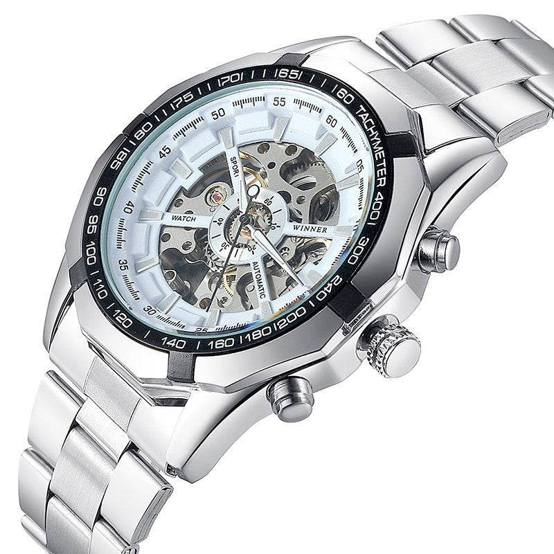 A Full Automatic Winner Men's Automatic Mechanical Table, Men's Automatic Mechanical Watch Steel Strip - Velora
