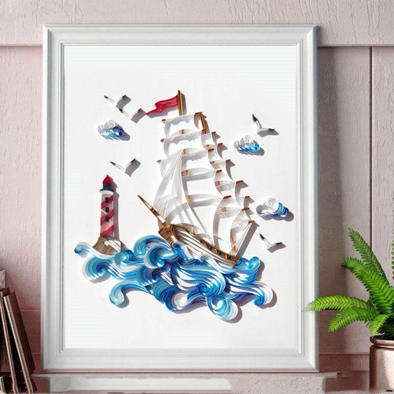 Quilted Paper Illustration Material Package Set Lobby Decoration Painting Slot - Velora