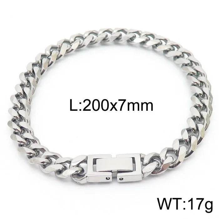 Cuban Link Chain Trimming Chain Jewelry Buckle Titanium Steel Bracelet - Velora