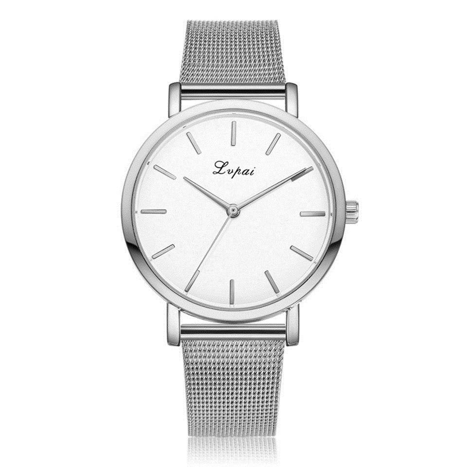 Vansvar fashion brand silver and gold mesh band creative marble wristwatch casual women quartz watches gift relogio feminino - Velora