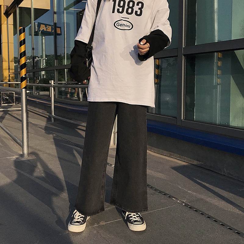 Harajuku black daddy jeans - Velora