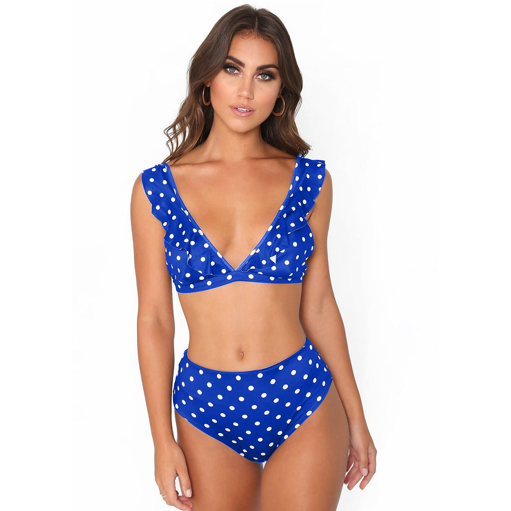2pcs Black And White Polka Dot Print Swimsuit https://like2b-uy