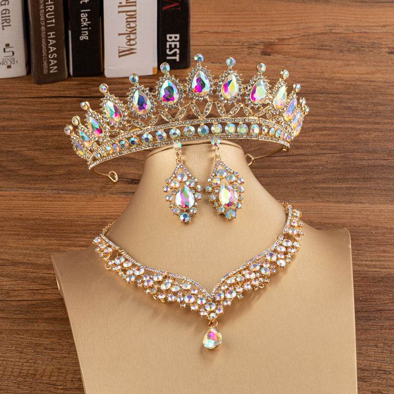 Bridal Crown Wedding Alloy Diamond Crown Fashion Elegant Headdress - Velora