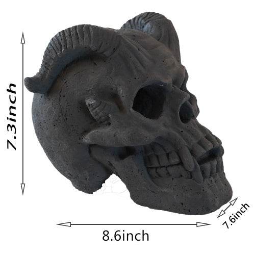 Refractory Materials Fireproof Imitated Human Fire Pit Skulls Gas Log For NG, LP Wood Fireplace, Firepit, Campfire, Halloween Decor, BBQ - Velora