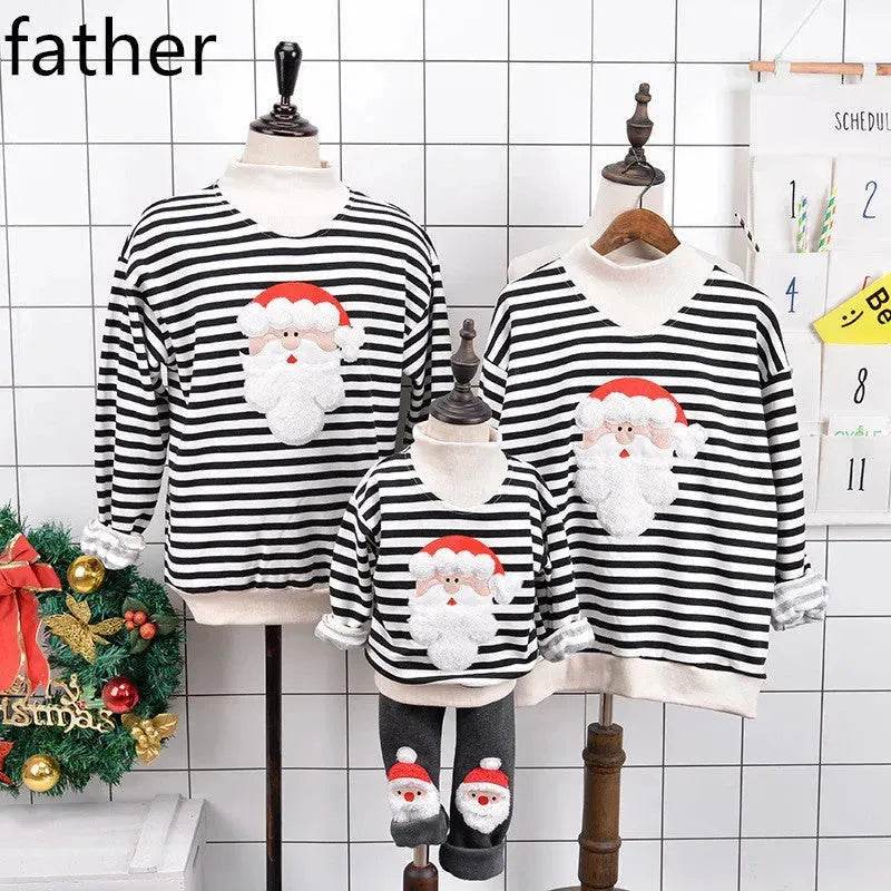 Family Christmas Deer Santa claus sweatshirt - Velora
