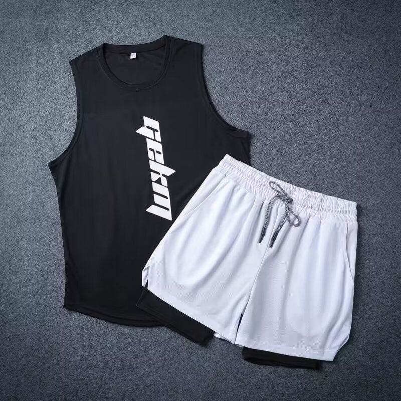 Speed Men's Athletic Shorts and Tank top Workout Clothes 2PCS
