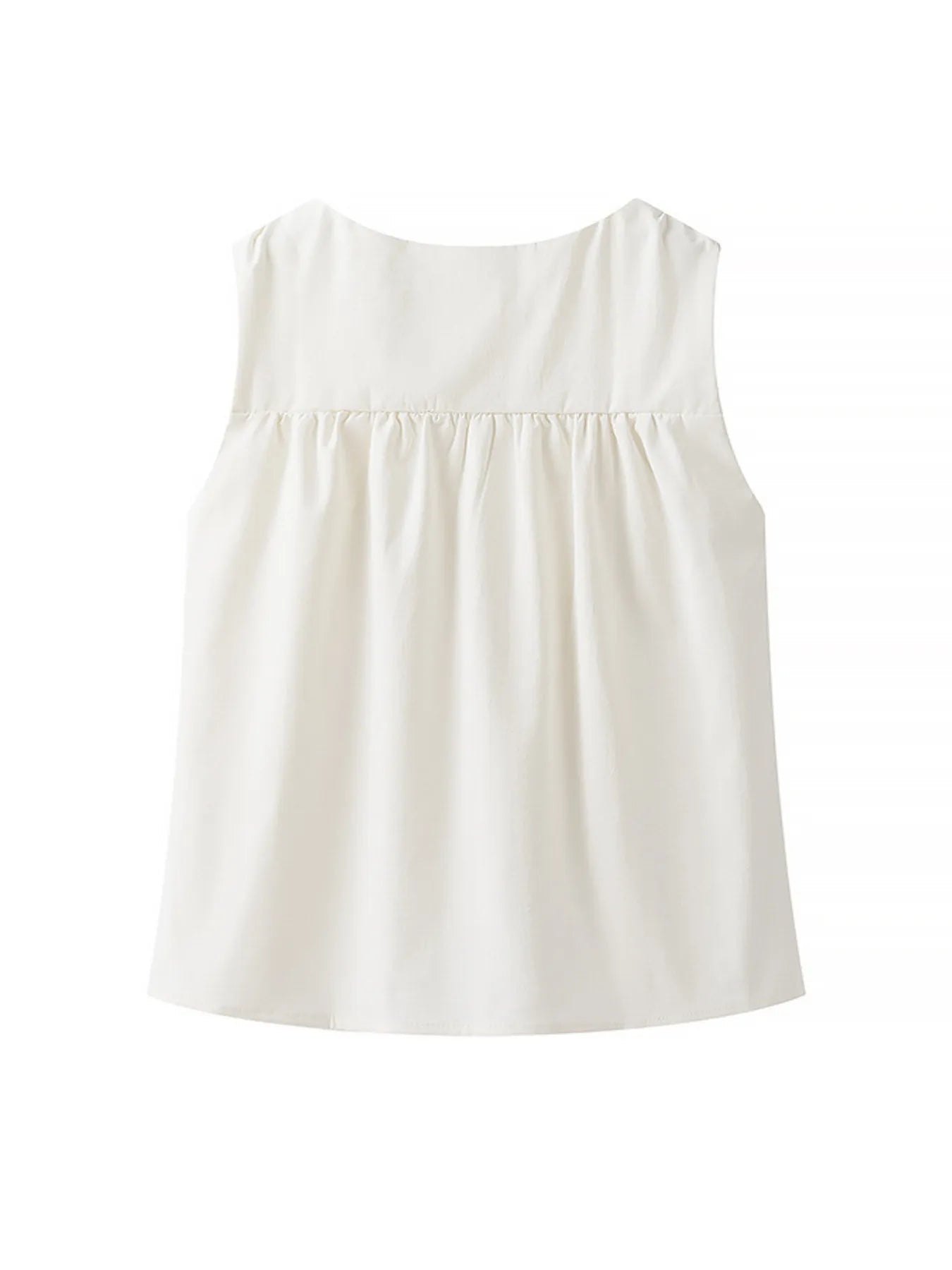 Ruched Round Neck Tank Top - Velora
