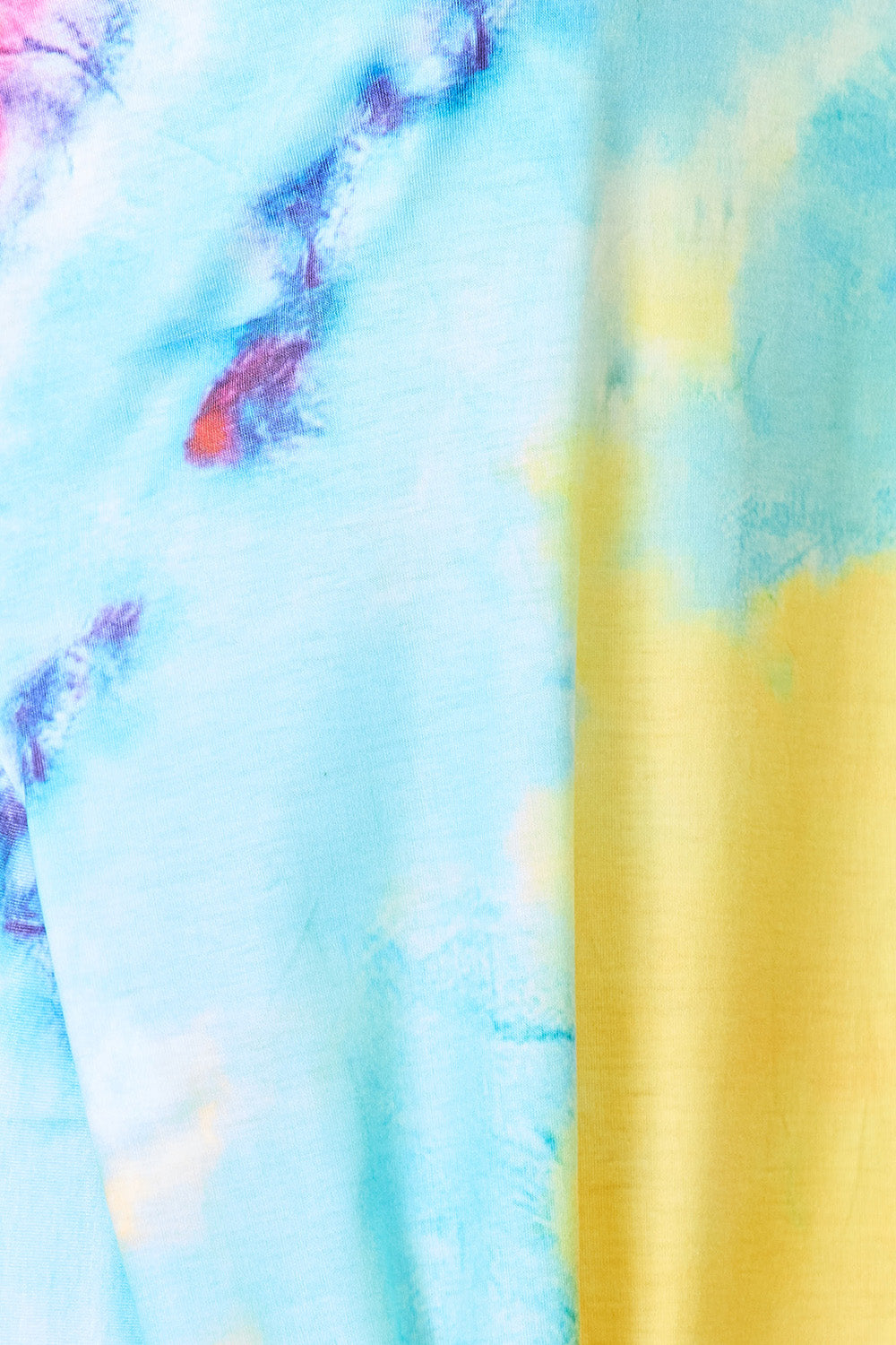 Shiny Tie-Dye V-Neck Twisted Dress - Velora