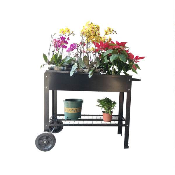 Rolling Mobile Raised Garden Bed Cart Planter Garden Bed Cart - Velora