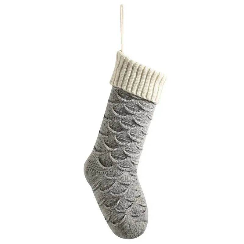 Christmas Gift Bag Decorative Socks Knitted Hanging Decoration - Velora
