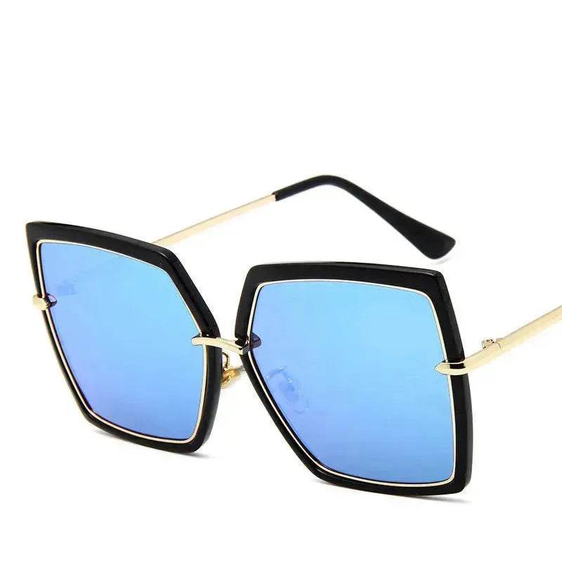 Reflective Fashion metal retro sunglasses for Women - Velora