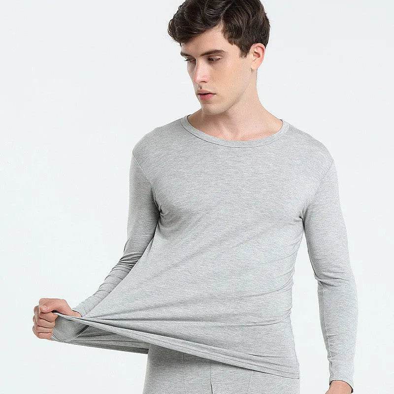 2pcs Cotton Thermal underwear Long John Loungewear Outfit set men - Velora