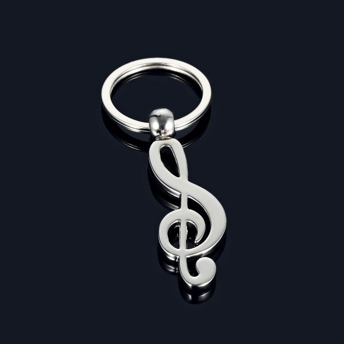 Rotary note metal keychain - Velora