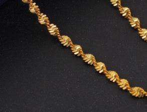 Copper Necklace 18K Gold Double Water Wave - Velora