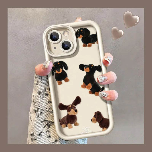 Cream Sausage Dog Phone Case - Velora