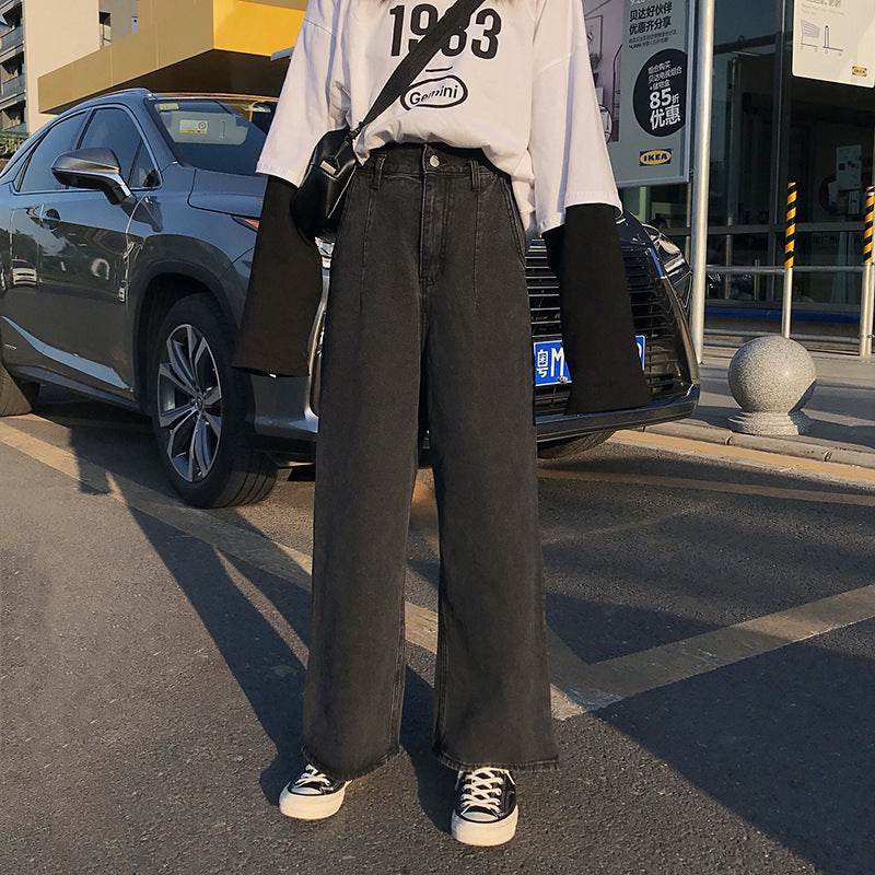 Harajuku black daddy jeans - Velora
