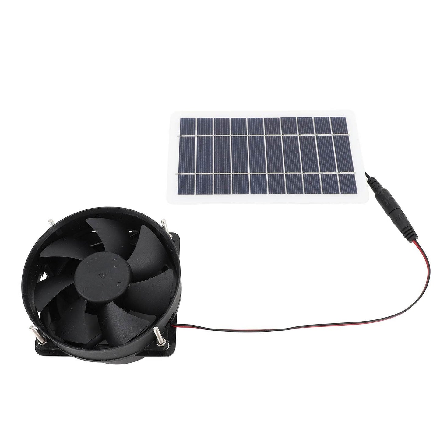 10W Solar Panel Powered Fan Kit Monocrystalline Silicon Solar Powered Exhaust Fan Portable Silent Solar Panel Fan for Outdoor - Velora