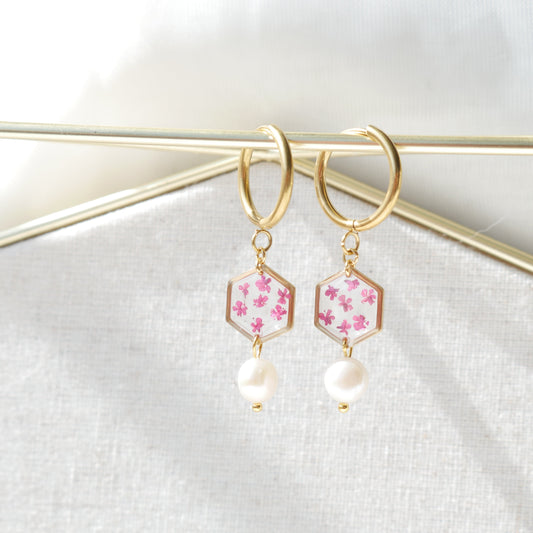 Boucles d'oreilles Perla - Lola (medium) petit hexa - Velora