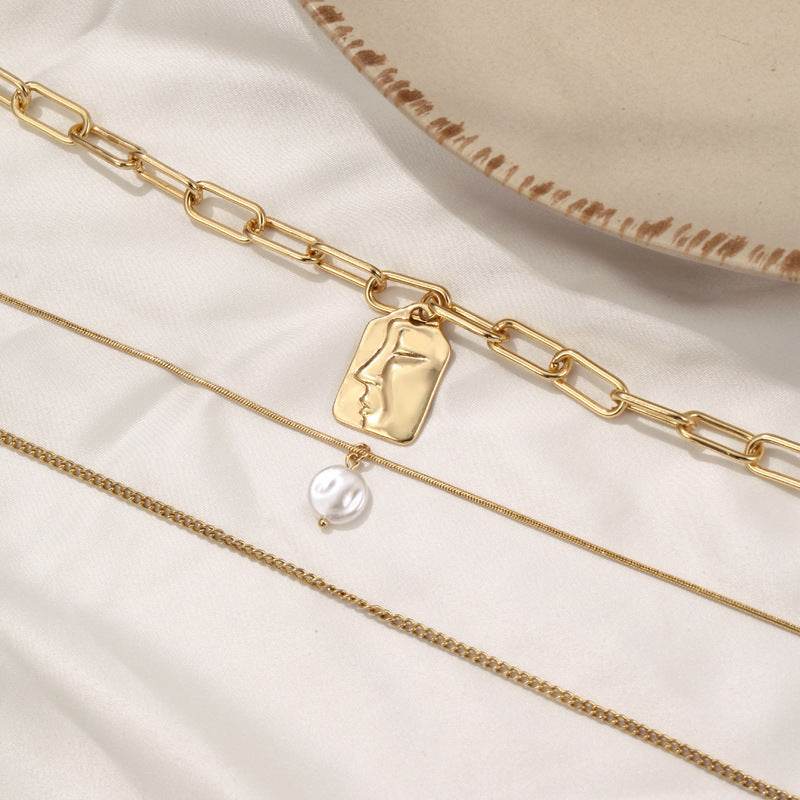 Cold Wind Multi-layered Wearing Head Long Necklace Clavicle Chain - Velora