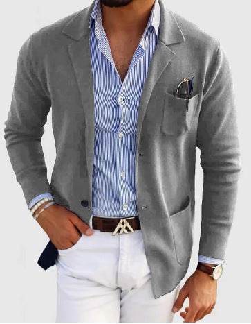 Men's Spring Leisure Printed Double Button Suit Jacket - Velora