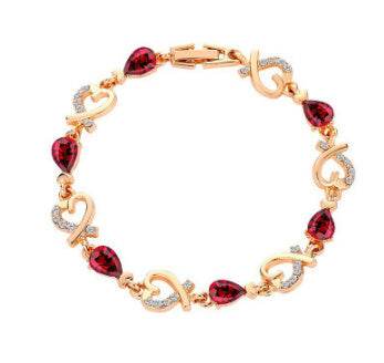 Hollow Love Bracelet With Rhinestones Fashion Temperament Heart-shaped Bracelet For Valentine's Day Gift Jewelry - Velora