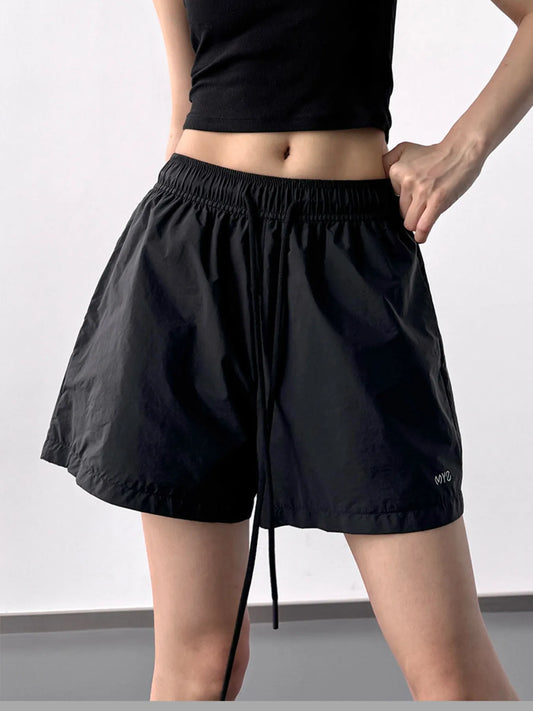 High Waisted Drawstring Shorts - Velora