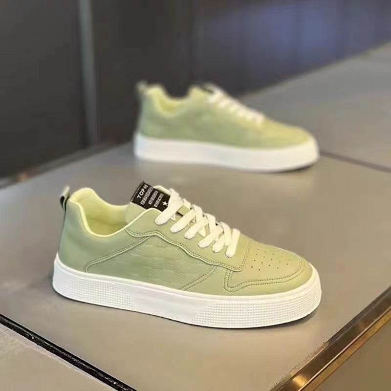 Casual Lace-up Sneakers Men Fashion Breathable Plaid Flats Shoes - Velora