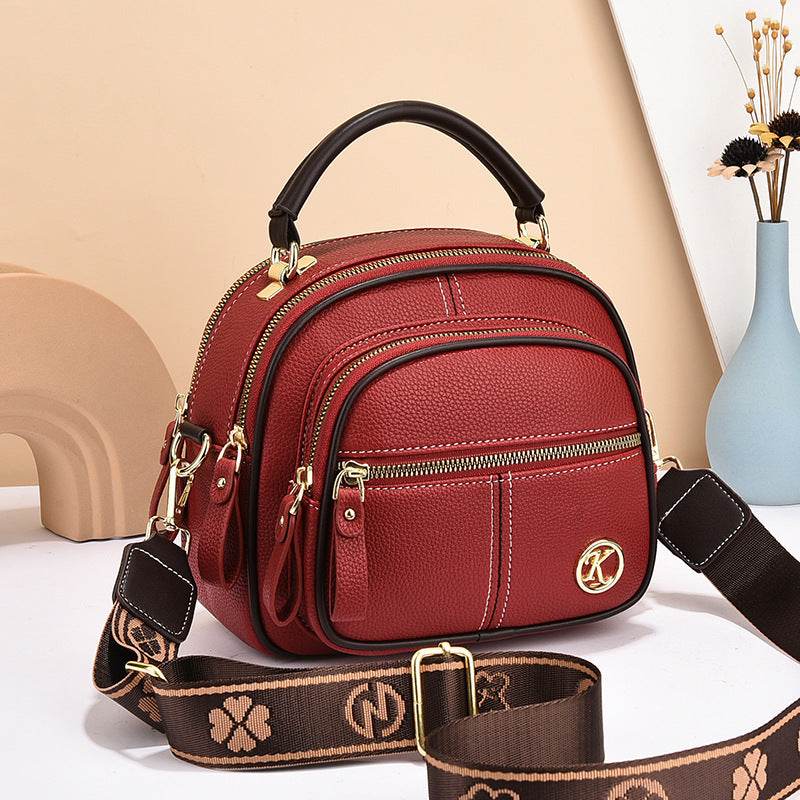 Versatile Crossbody Bag For Women Multi-zipper Design Shoulder Bags With Portable Fashion Handbags Small Square Bag - Velora