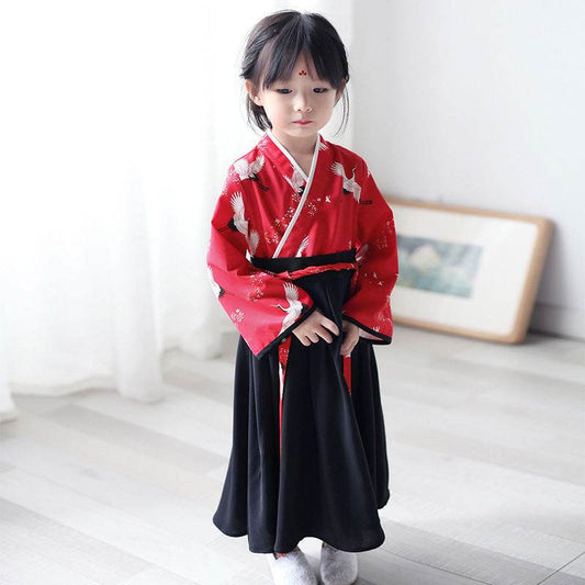 Hanfu Confucian Skirt Autumn Chinese Style Children's Clothing - Velora
