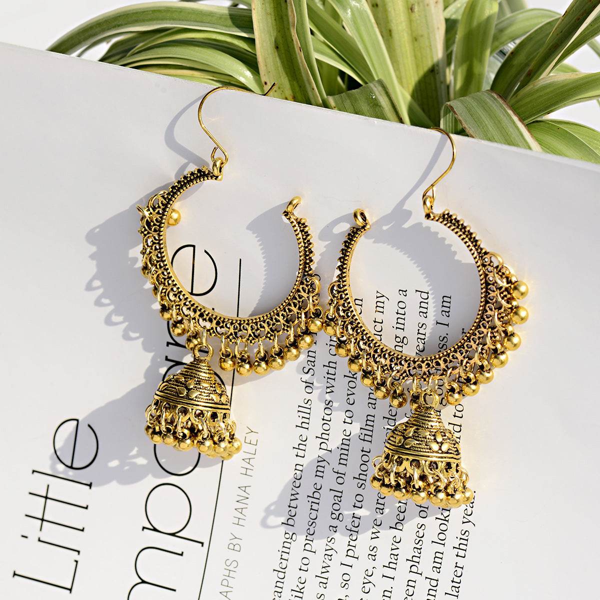 Creative Metal Tassel Earrings Bohemian India Nepal Retro - Velora