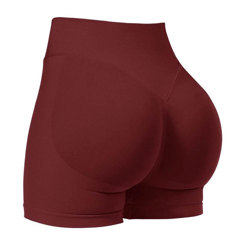 High Waist Yoga Shorts Tight Hip Raise Seamless Quick-drying Pants For Sports Fitness - Velora