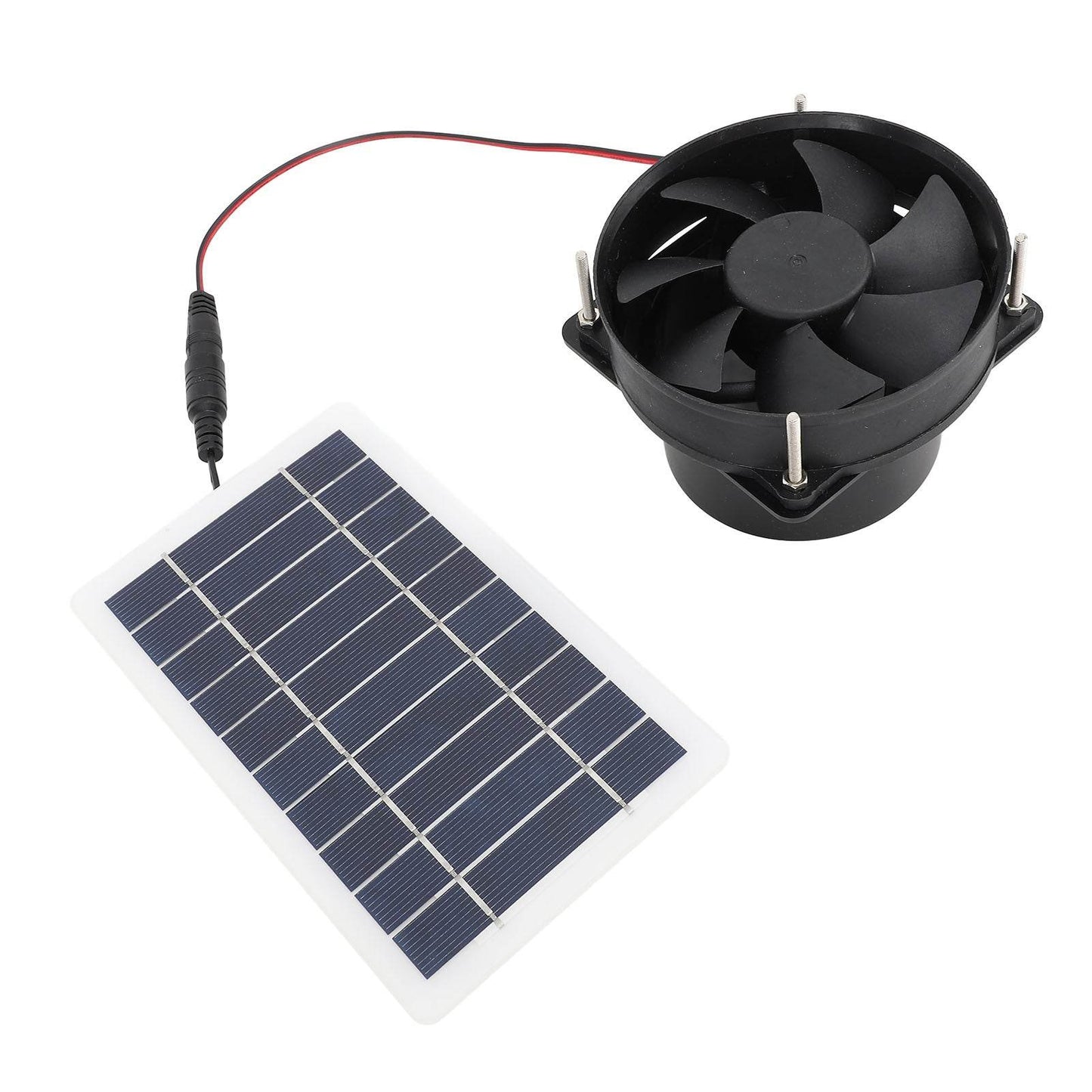 10W Solar Panel Powered Fan Kit Monocrystalline Silicon Solar Powered Exhaust Fan Portable Silent Solar Panel Fan for Outdoor - Velora
