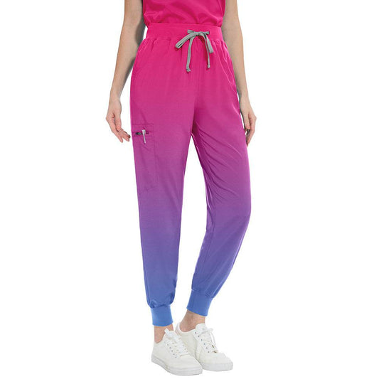 Gradient Color Men's And Women's Same Doctor Nurse Beauty Salon SPA Work Uniforms Suit - Velora