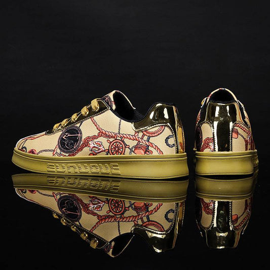 Low Cut Casual Sneakers Printed Breathable Men's Shoes - Velora