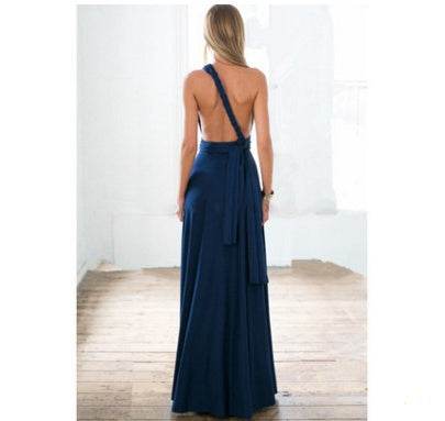 Women's Sexy Long Party Dress Club Floor-Length Summer Backless Bandage Maxi Dress Multiway Bridesmaids Boho Women Dress Vestidos - Velora