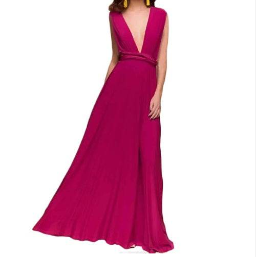 Women's Sexy Long Party Dress Club Floor-Length Summer Backless Bandage Maxi Dress Multiway Bridesmaids Boho Women Dress Vestidos - Velora