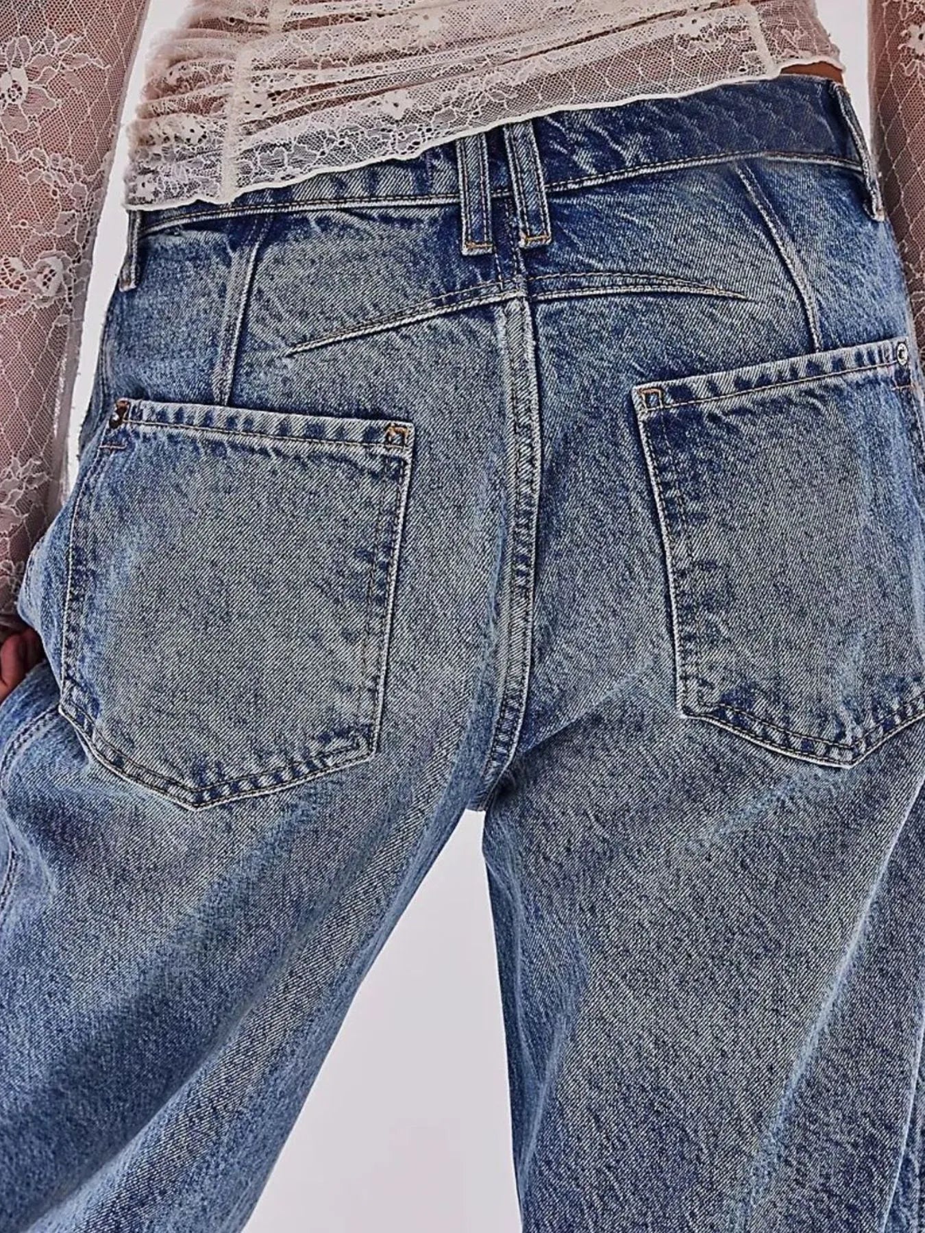 Wide Leg Relaxed Fit Jeans - Velora