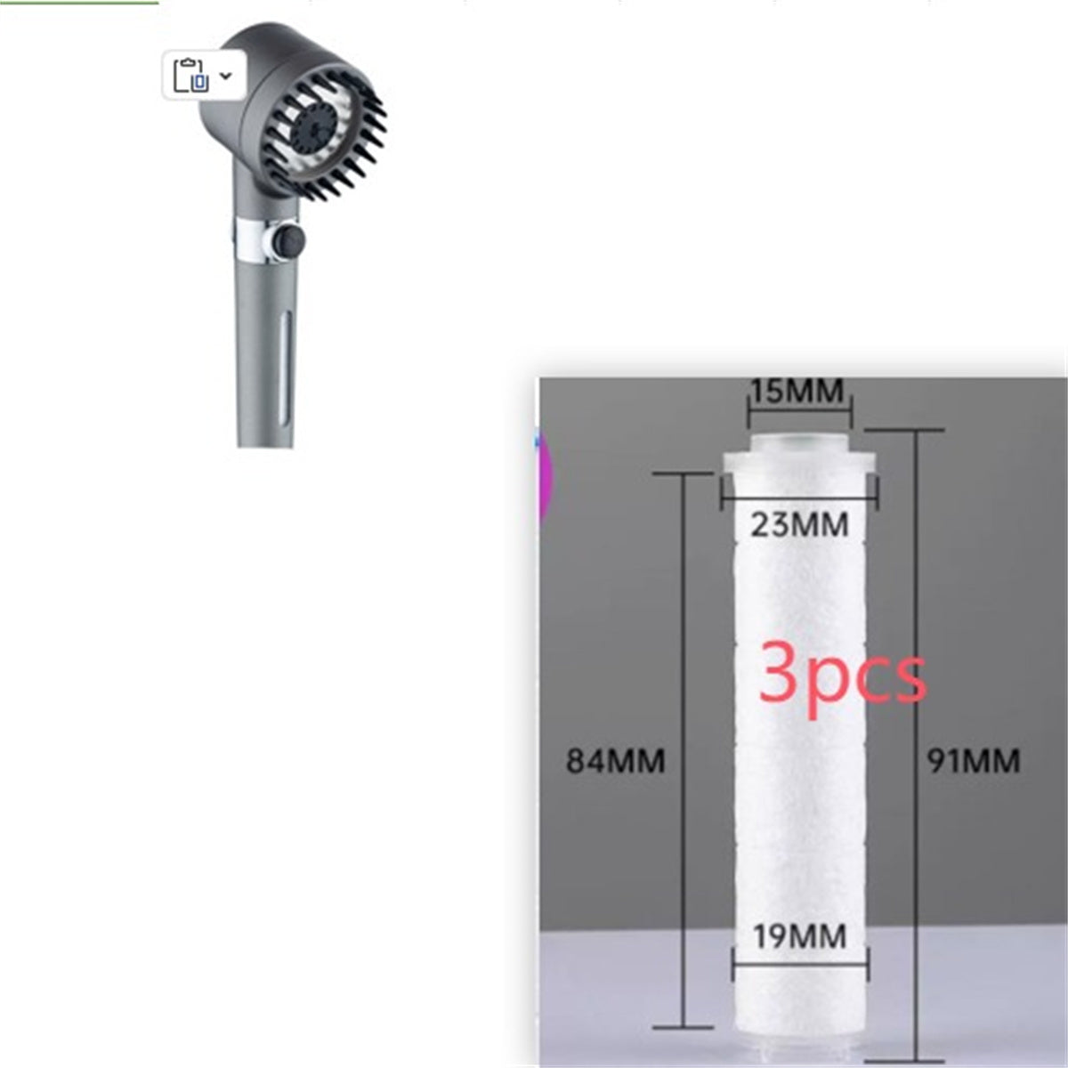 3 Modes Shower Head High Pressure Showerhead https://like2b-uy