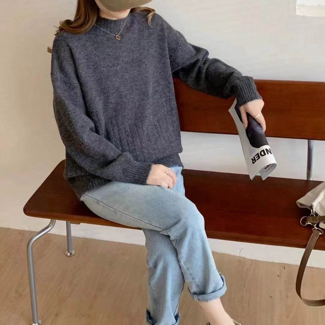 Autumn And Winter New Twist Simple Comfortable Sweater Bottoming Shirt - Velora