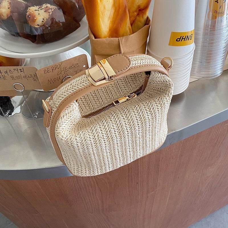Portable Straw Shoulder Messenger Bag Fashion - Velora