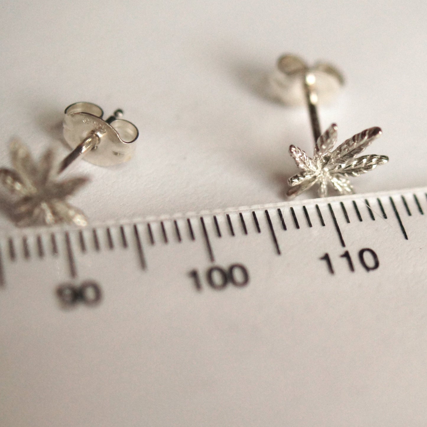 420 Silver Stud Earrings
