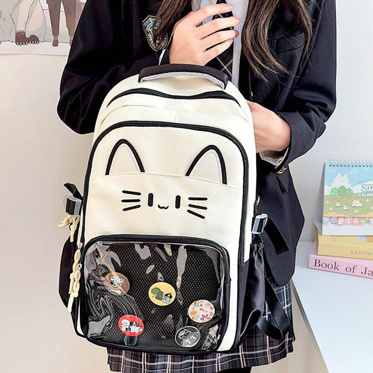 Cartoon Campus Backpack for Girls β Japanese Style - Velora